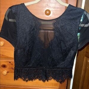 Express Black Lace Top size XS